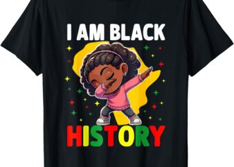 I Am Black History Kids Girls Women Black History Month T-Shirt