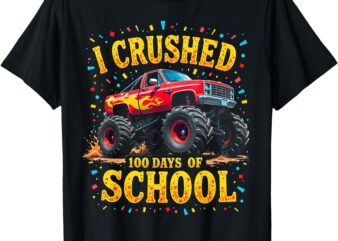 I Crushed 100 Days Of School Kids Boys 100th Day Of School T-Shirt