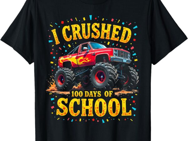 I crushed 100 days of school kids boys 100th day of school t-shirt