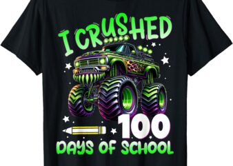 I Crushed 100 Days of School Truck 100th Day of School Boys T-Shirt