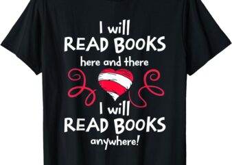 I Heart Books. Book Lovers Read More Books Reader T-Shirt