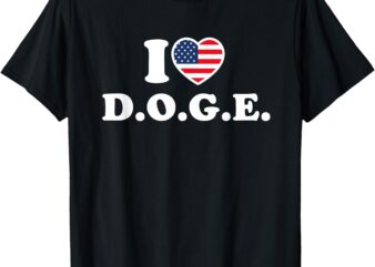 I Heart DOGE American Flag T-Shirt