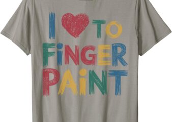 I Heart Love To Finger Paint I’m Paint Cute Couple Valentine T-Shirt