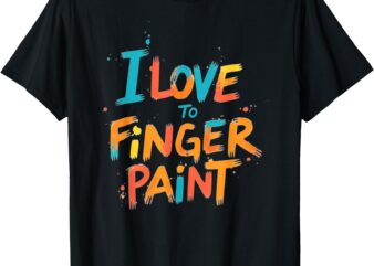 I Love To Finger Paint Couple T-Shirt