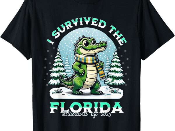 I survived the florida blizzard of 2025 funny crocodile tee t-shirt