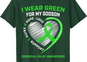 I Wear Green For My Godson Cerebral Palsy Awareness Month T-Shirt