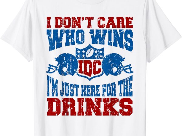 Idc who wins funny retro football t-shirt