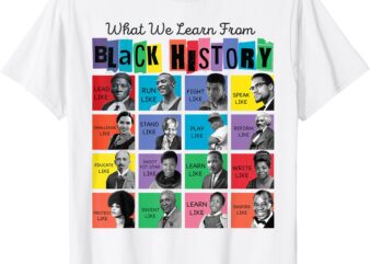 Inspirational Black Leaders Black History Month Characters T-Shirt