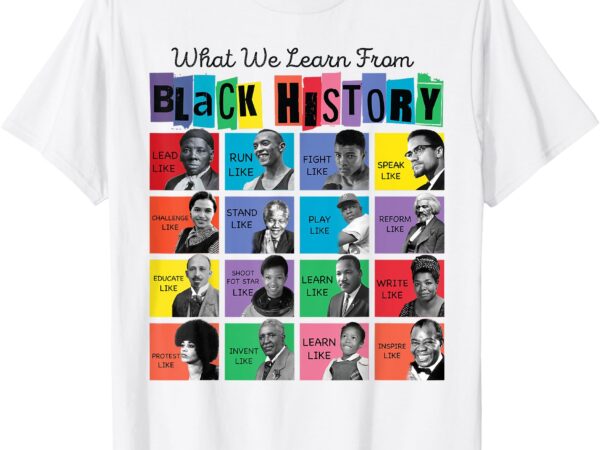 Inspirational black leaders black history month characters t-shirt