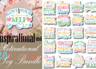 Inspirational and motivational sticker t-shirt bundle inspirational and motivational sticker svg bundle