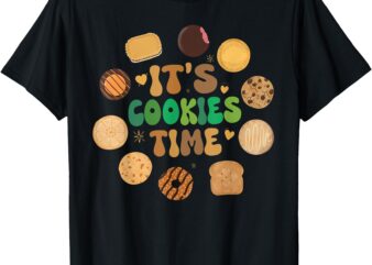 It’s Cookie Time Scout for Girls Cookie Girls Camping Family T-Shirt