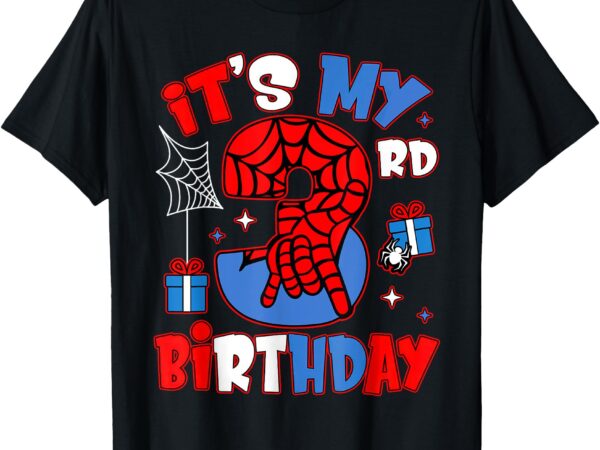 It’s my 3rd birthday spider theme party boy birthday t-shirt