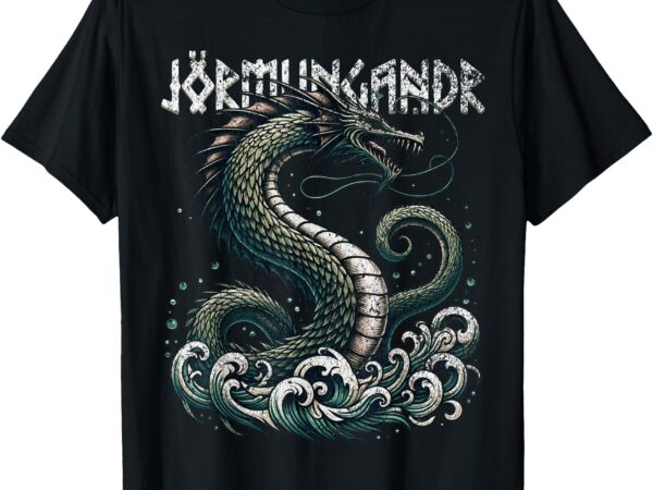 Jörmungandr norse mythology serpent viking vintage men t-shirt