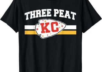 Kansas Sunday Game Day Retro 3-Peat Champ T-Shirt