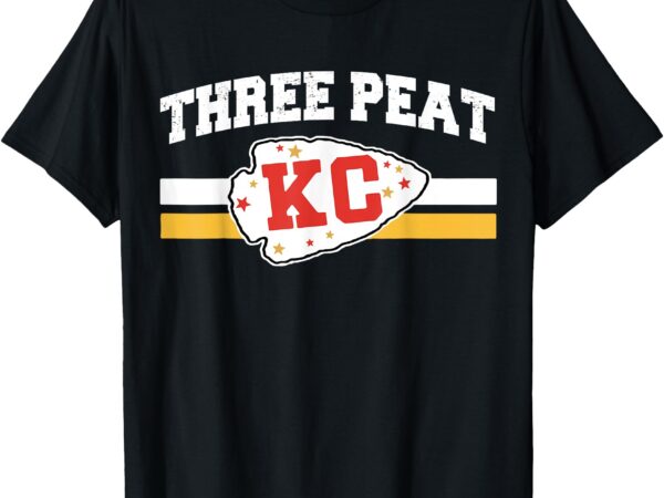 Kansas sunday game day retro 3-peat champ t-shirt