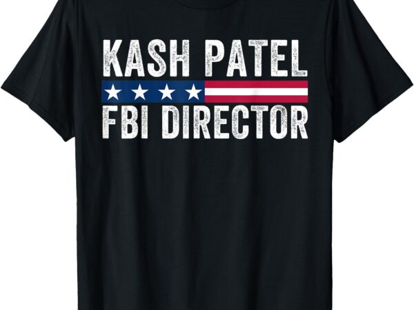 Kash patel fbi director patriotic american flag t-shirt