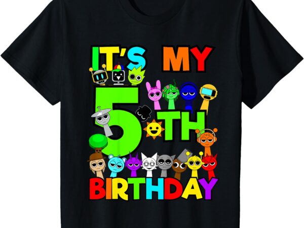 Kids birthday sprunki party decorations 5 year old kid girls boys t-shirt