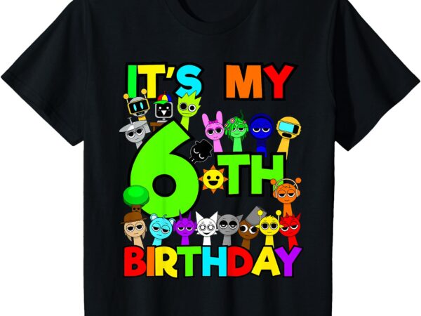 Kids birthday sprunki party decorations 6 year old kid girls boys t-shirt