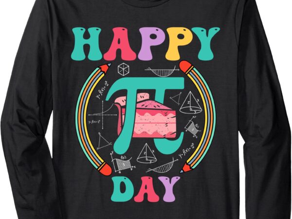 Kids happy pi day teacher pi day lover pi day men women long sleeve t-shirt