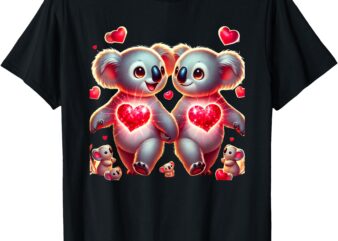 Koala Love Valentine’s Day – Cute Romantic Koala Bear Gift. T-Shirt