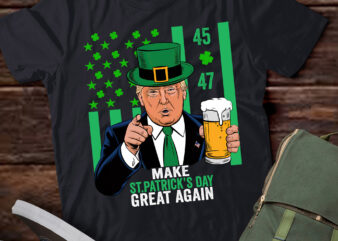 LB20 Make St Patrick’s Day Great Again Shamrock Trump American