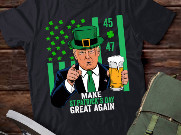 Lb20 make st patrick’s day great again shamrock trump american t shirt vector graphic