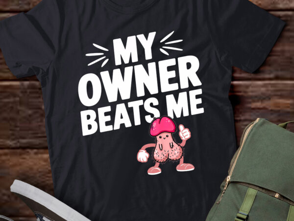 Lb28 embarrassing adult humor inappropriate my owner beats me t shirt vector graphic