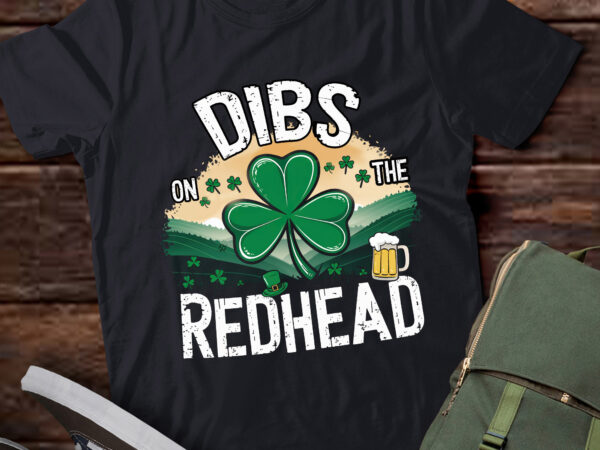 Lb49-dibs on the redhead funny st patricks day drinking men t shirt vector graphic