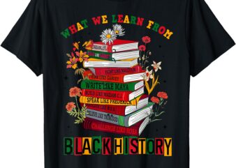 Teacher What We Learn From Black History Leaders Women T-Shirt