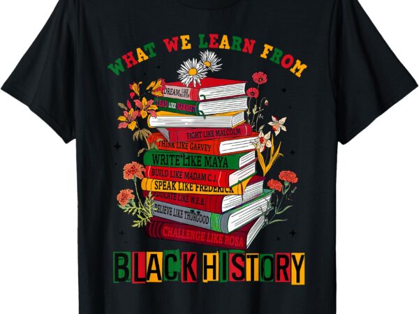 Teacher what we learn from black history leaders women t-shirt