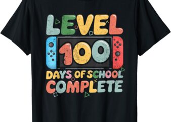 Level 100 Days Of School Complete Video Game kids T-Shirt