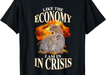 Like The Economy I Am In Crisis Cat MEME Cats T-Shirt