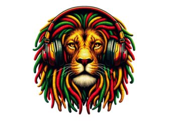 Trendy Retro Lion Graphics t-shirt design jpeg & png designs