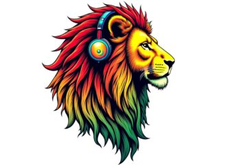 Trendy Retro Lion Graphics t-shirt design jpeg & png designs – download instantly