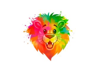 Trendy Retro Lion Graphics t-shirt design jpeg & png designs – download instantly Retro Vintage T-shirt