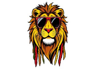 Trendy Retro Lion Graphics t-shirt design jpeg & png designs – download instantly