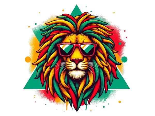 Trendy retro lion graphics t-shirt design jpeg & png design