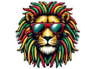 Trendy Retro Lion Graphics t-shirt design jpeg & png design