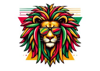 Trendy Retro Lion Graphics t-shirt design jpeg & png design