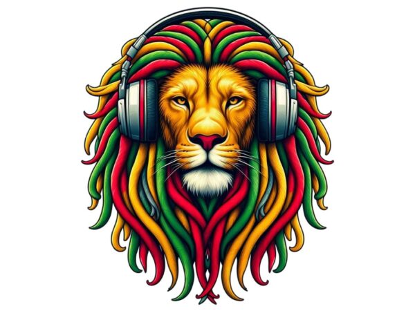 Trendy retro lion graphics t-shirt design jpeg & png design