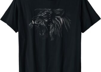 _Lion Rawr_ Jamie’s Hand-Drawn Cat Collection T-Shirt