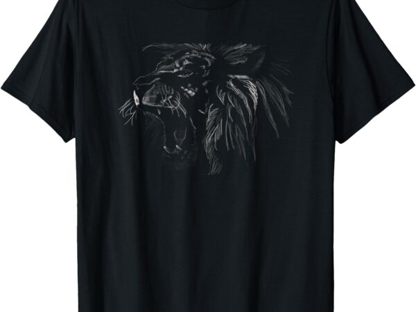 _lion rawr_ jamie’s hand-drawn cat collection t-shirt