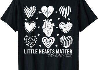 Little Hearts Matter CHD Awareness Design for Heart Advocate T-Shirt