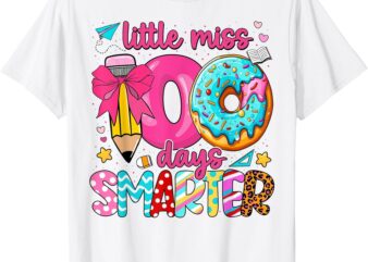 Little Miss 100 Days Smarter 100th Day Of School Girls Kids T-Shirt