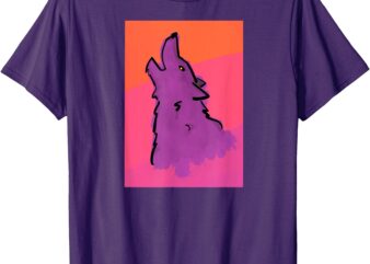 Lonely Wolf Print T-Shirt