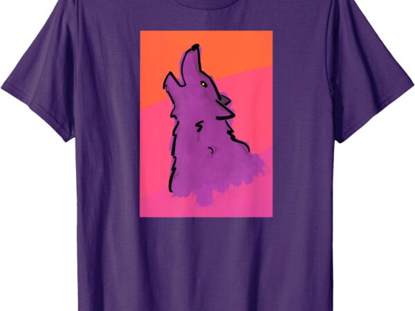 Lonely wolf print t-shirt