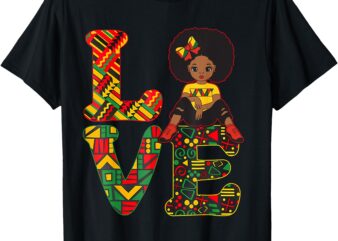 Love Black History Month Strong African Girls T-Shirt