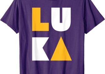 Luka LA Purple Gold Mens Womens Kids Youth Love Luka LA T-Shirt