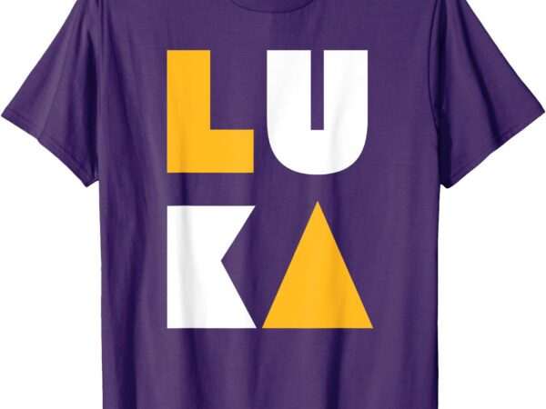 Luka la purple gold mens womens kids youth love luka la t-shirt