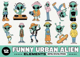 FUNNY URBAN ALIEN ELEMENTS BUNDLE